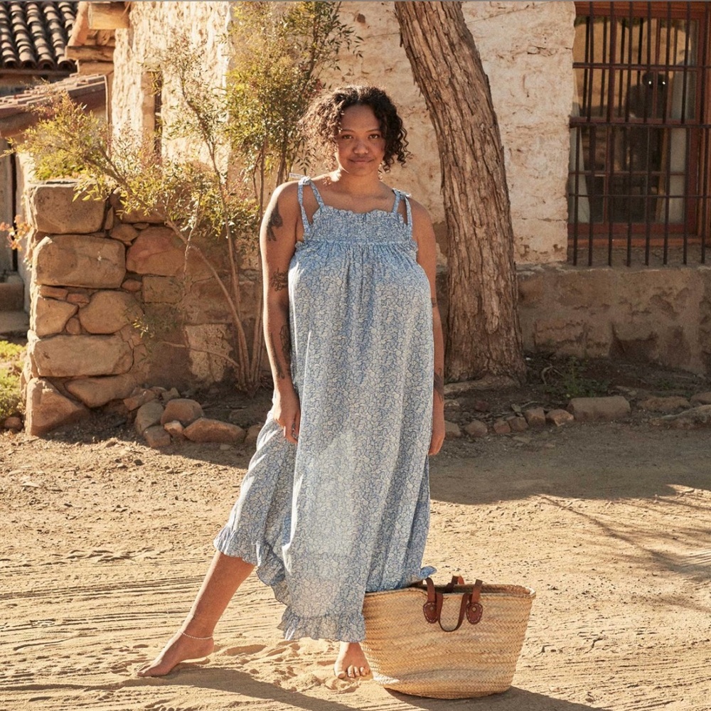 Blue Floral Maxi Dress